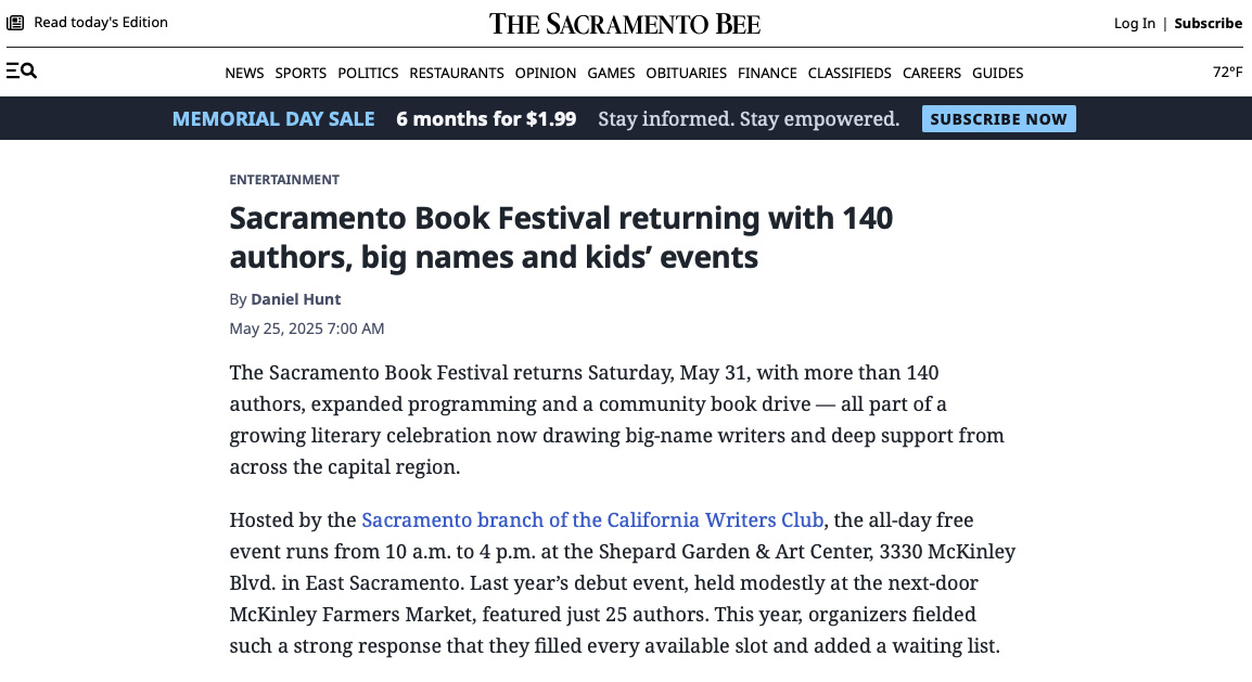 Sac Bee article